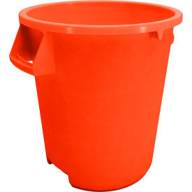 Carlisle Bronco Round Waste Container 10 Gallon Orange - 84101024 - Pkg Qty 6 84101024