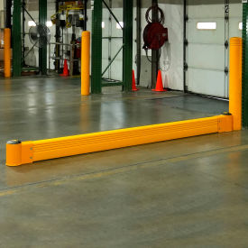 McCue SafeStop Ground Barrier Guard Rail 5'L Yellow GB-C-RAL-060-307