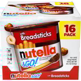NUTELLA & Go Chocolate Hazelnut Dip with Breadsticks 1.8 oz 16 Count 22001135