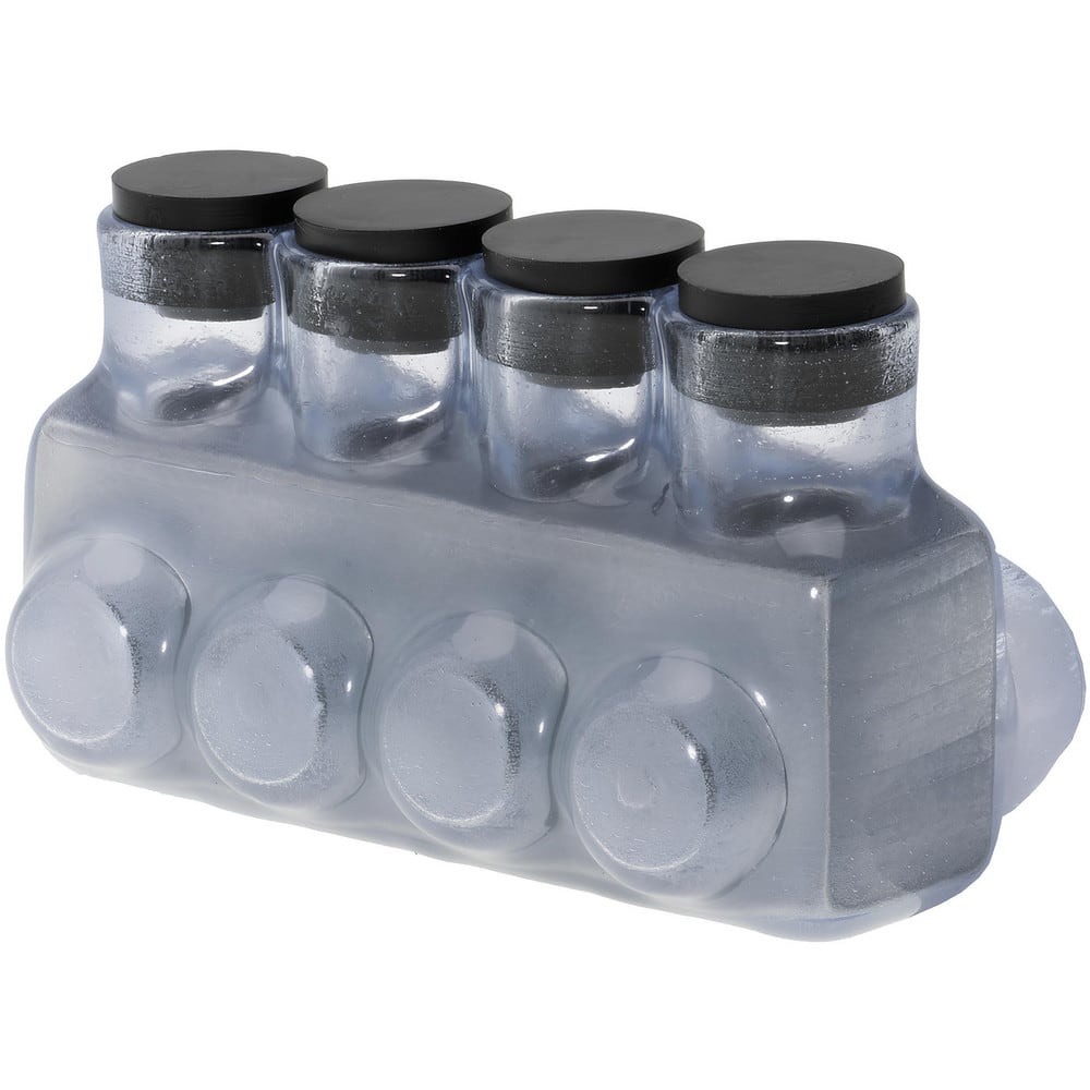 Push In Wire Connectors, Connector Type: Tap , Compatible Wire Size (AWG): 250kcmil, 6AWG , Number Of Ports: 3 , Overall Length: 2.85 , Connector Color: Clear  MPN:IPL250-3C