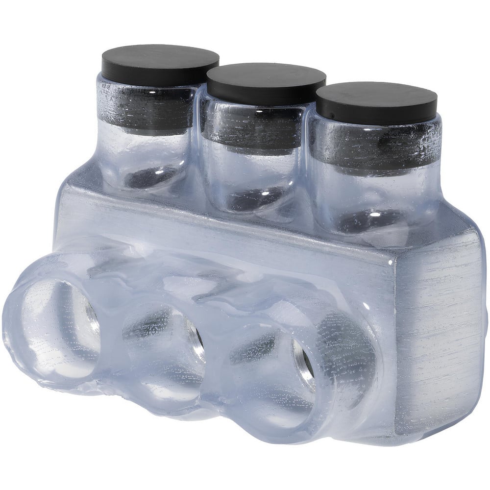 Push In Wire Connectors, Connector Type: Tap , Compatible Wire Size (AWG): 0, 14AWG , Number Of Ports: 3 , Overall Length: 2.25 , Connector Color: Clear  MPN:IPL1/0-3C