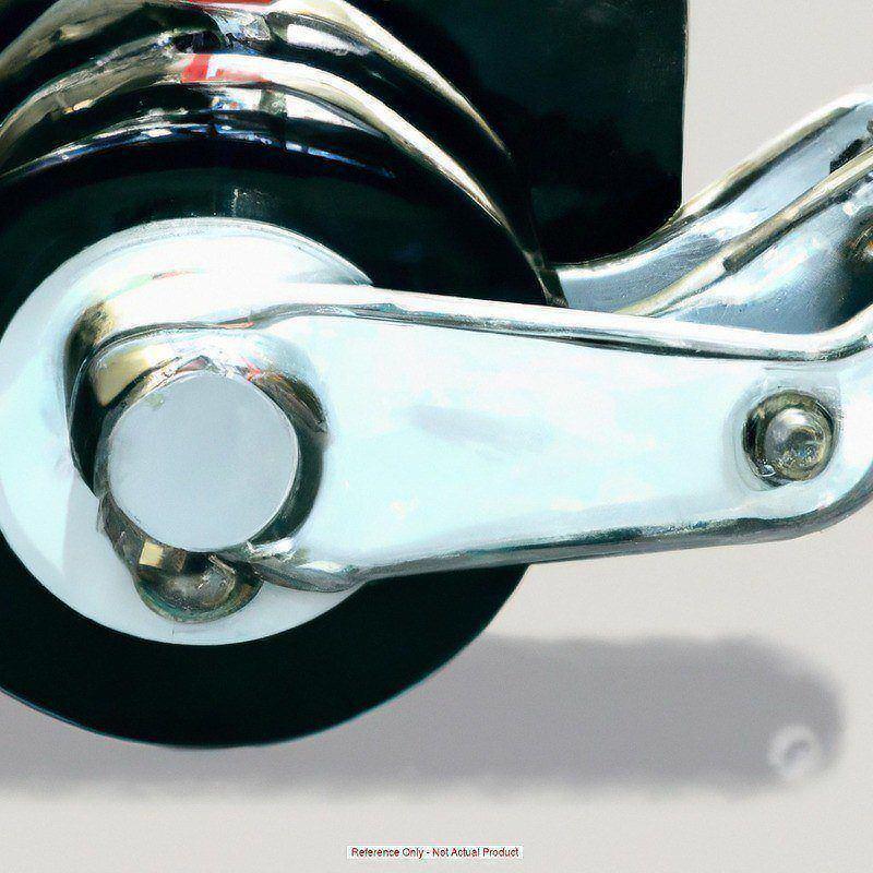 Rigid Top Plate Caster: Thermoplastic Rubber Elastomer, 3