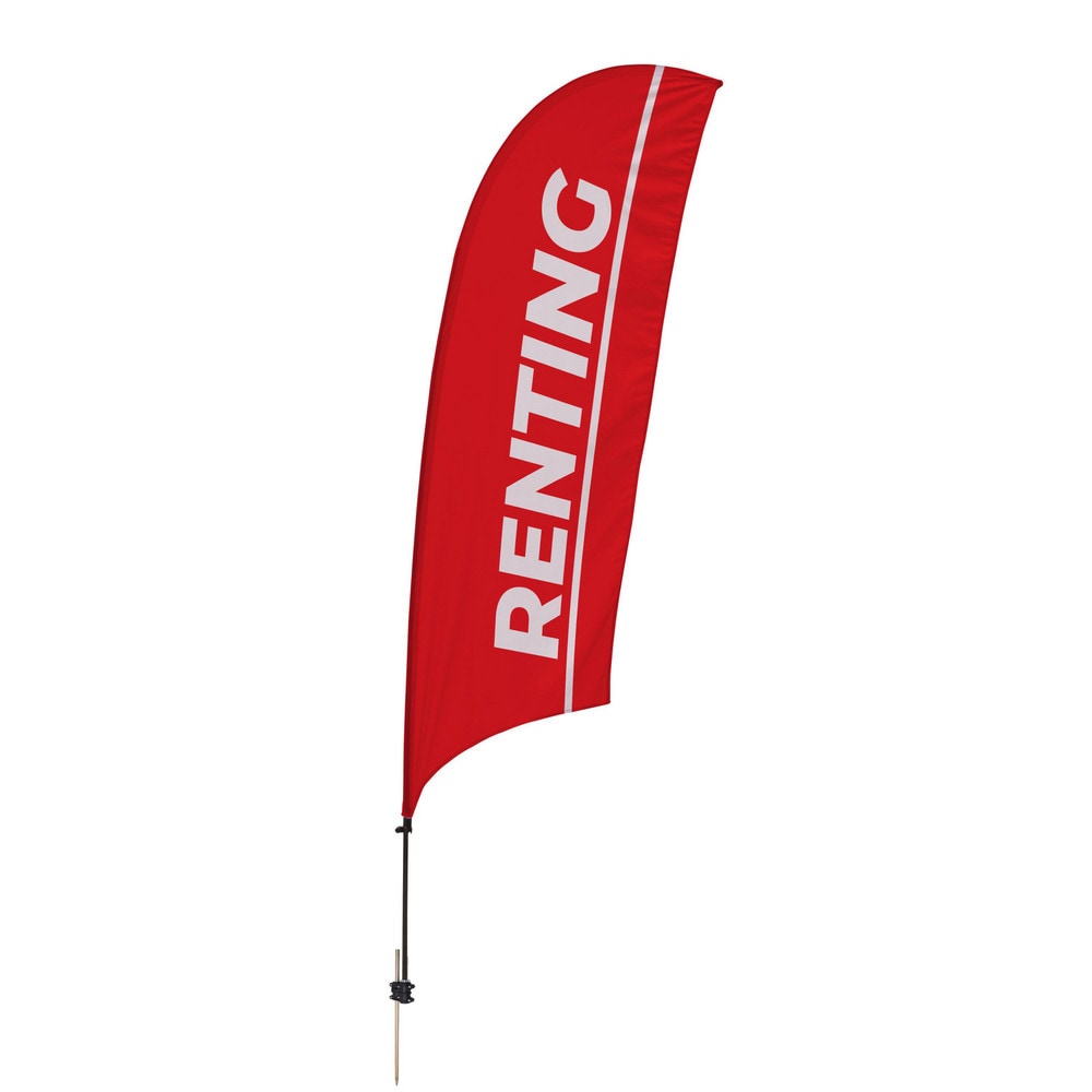 Safety Signs, Family: Architectural Sign , Sign Type: General Information , Sign Header: None , Legend: Renting Red , Message/Graphic: Message & Graphic  MPN:908110-007