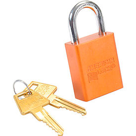 American Lock® No. A1105ORJ Solid Aluminum Rectangular Padlock Orange - Pkg Qty 6 A1105ORJ