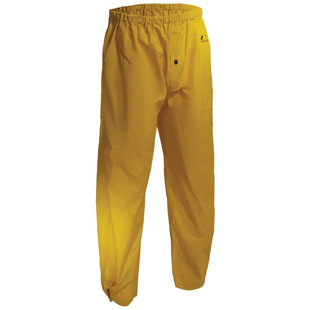 Rain & Chemical Wear, Garment Style: Bib Overalls , Protection Type: Water , Size: 2X-Large , Color: Yellow , Material: Polyester, PVC  MPN:76554-2X