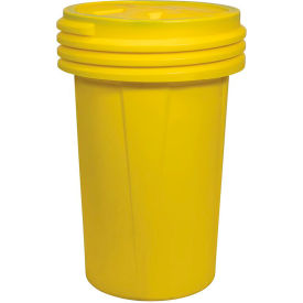 Eagle® Lab Pack Open Head Poly Drum Screw On Lid 55 Gallon Capacity Yellow 1657