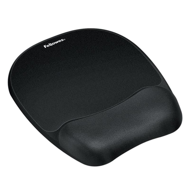 Fellowes Gel Wrist Rest/Mouse Pad, Fabric, Black (Min Order Qty 6) MPN:9117801