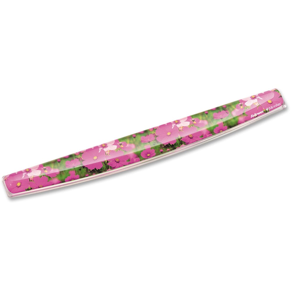 Fellowes Photo Gel Keyboard Wrist Rest with Microban Protection, Pink Flowers (Min Order Qty 4) MPN:9179101