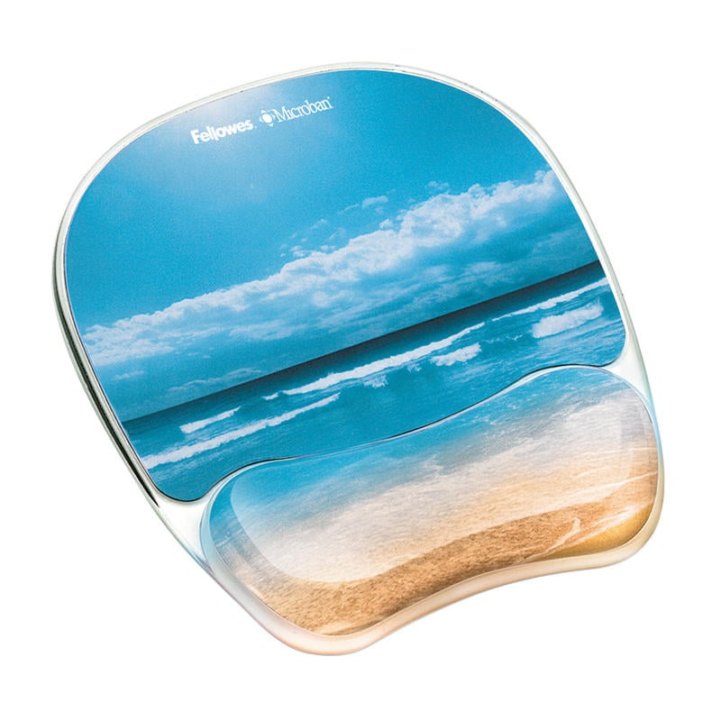 Fellowes Gel Mouse Pad With Wrist Rest, Sandy Beach (Min Order Qty 4) MPN:9179301