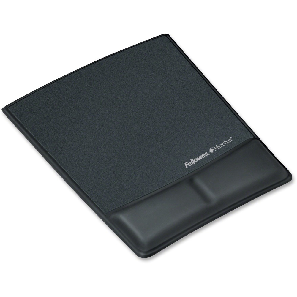 Fellowes Professional Series Antimicrobial Wrist/Palm Support And Mouse Pad, Black, FEL9180901 (Min Order Qty 3) MPN:9180901