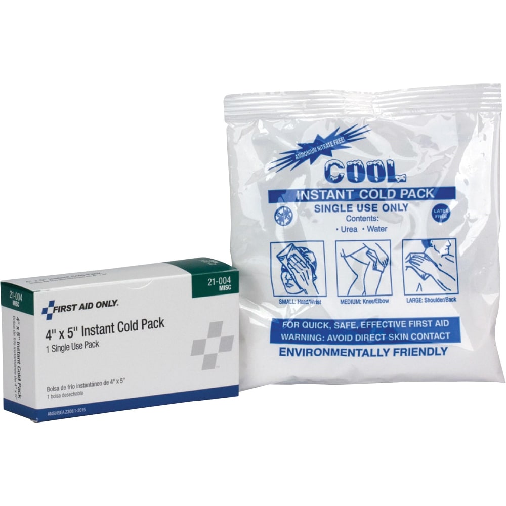 First Aid Only Single Use Instant Cold Pack - 4in x 5in - 30 / Carton (Min Order Qty 2) MPN:21004
