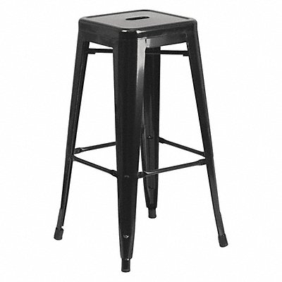 Black Backless Metal Stool 30 MPN:CH-31320-30-BK-GG