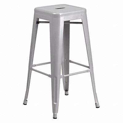 Slv Backless Metal Stool 30 MPN:CH-31320-30-SIL-GG