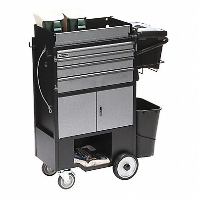 Black Light Duty Tool Utility Cart MPN:FC-400PCWT