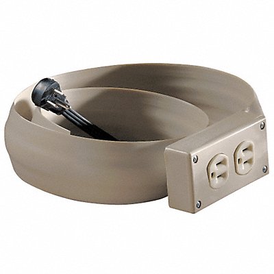 Covered Ext Cord 10ft 8ft Covered Beg MPN:8EF3 BEIGE