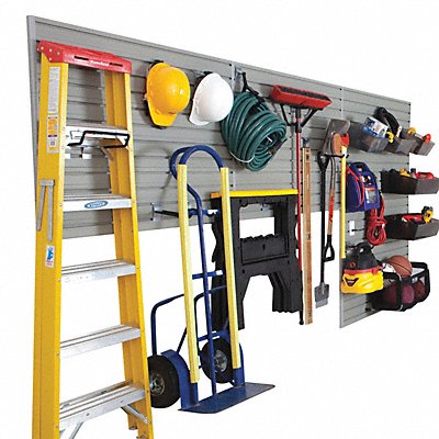 Slatwall Kit 3/4inx72inx12 ft Silver MPN:FWS-4812-12SB13