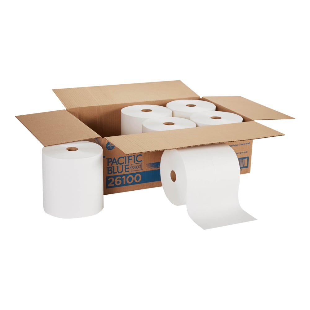 Pacific Blue Select by GP PRO, 1-Ply, 7.87in x 1000ft, 40% Recycled, White, 6 Rolls per Case MPN:26100