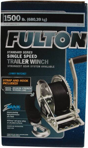 Automotive Winches, Pull Capacity: 1500 , Cable Length: 20 , Overall Length: 6.1 , Overall Depth: 5.5  MPN:142203