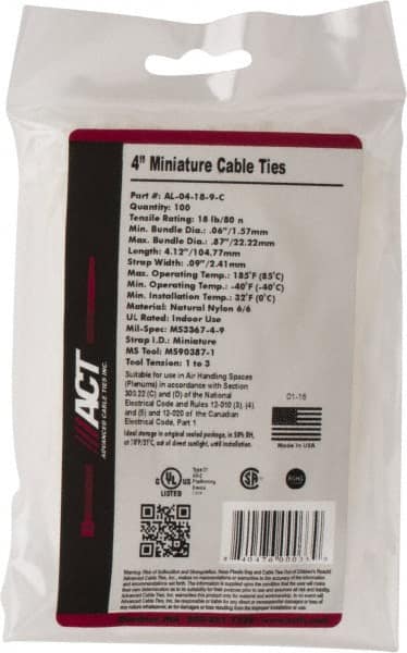 Cable Tie Duty: 4.125