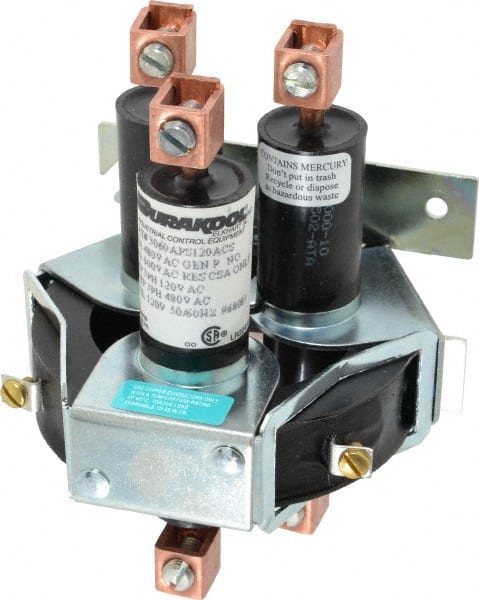 General Purpose Relays, Terminal Type: Screw , Contact Form: 3PST , Base Shape: Standard , Standards Met: CSA File LR2416 MPN:3060APS120AC