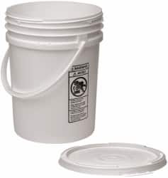 5.5 Gallon Closure Capacity, Screw On Closure, White Drum Pail MPN:LP5SL