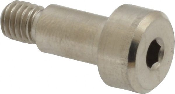 Shoulder Screw: 6 mm Shoulder Dia, 10 mm Shoulder Length, M5x0.80, 6.3 mm Thread Length, 18-8 & 303, Stainless Steel, Hex Socket MPN:MSCB393-5 MOD