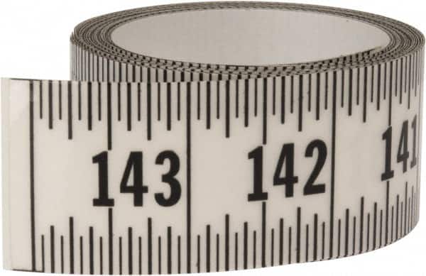 12 Ft. Long x 1-1/4 Inch Wide, 1/16 Inch Graduation, Clear, Mylar Adhesive Tape Measure MPN:ER-C144R-TC