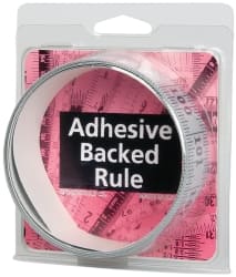 9 Ft. Long x 1-1/4 Inch Wide, 1/16 Inch Graduation, Silver, Mylar Adhesive Tape Measure MPN:ER-S108L-TC