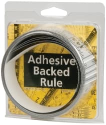 12 Ft. Long x 1-1/4 Inch Wide, 1/16 Inch Graduation, Silver, Mylar Adhesive Tape Measure MPN:ER-S144L-TC