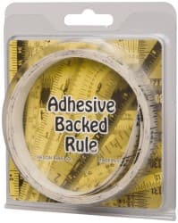 12 Ft. Long x 1/2 Inch Wide, 1/16 Inch Graduation, Clear, Mylar Adhesive Tape Measure MPN:FN-C144L-TC