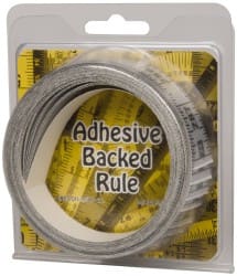 24 Ft. Long x 1 Inch Wide, 1/16 Inch Graduation, Silver, Mylar Adhesive Tape Measure MPN:FR-S288R-TC