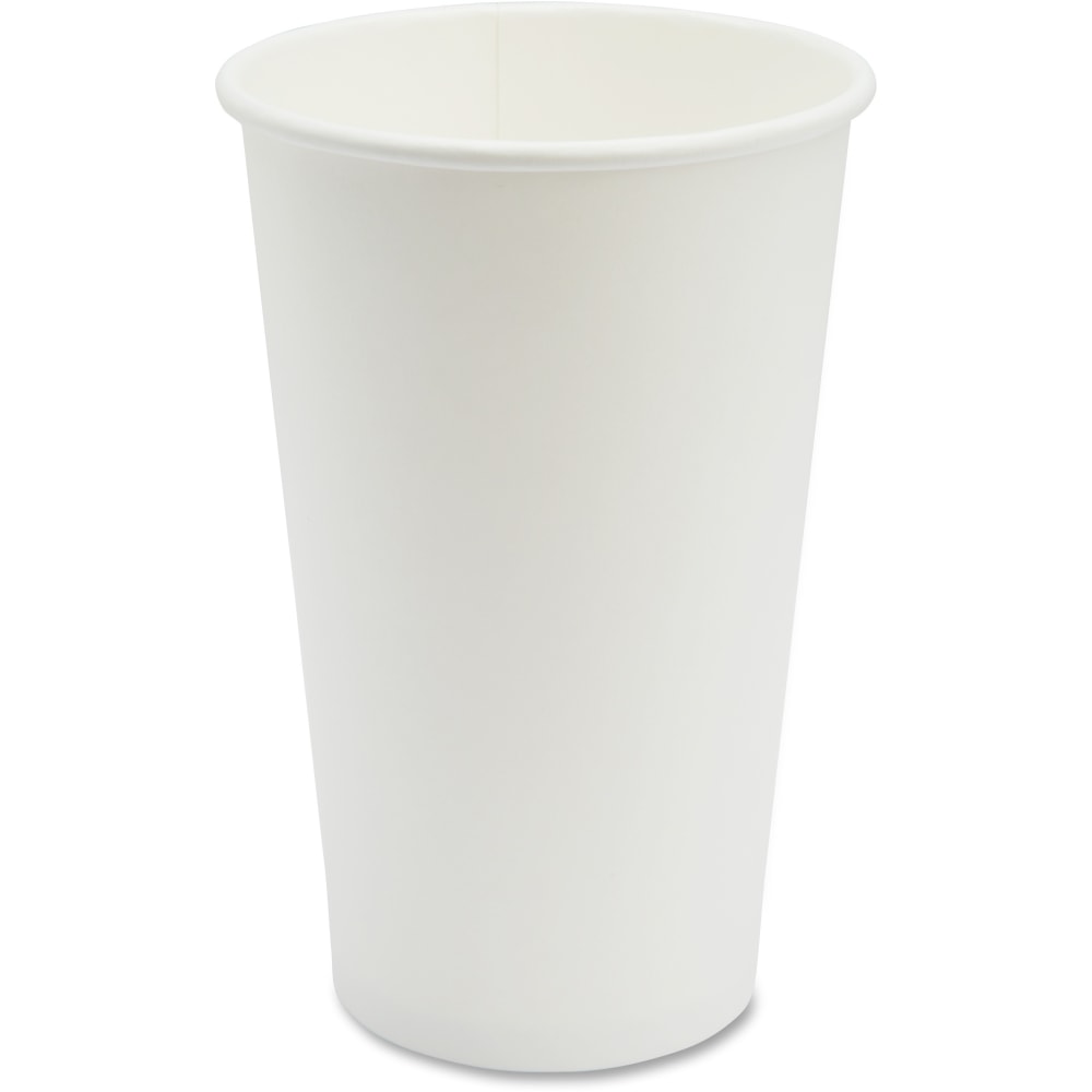 Genuine Joe Disposable Hot Cups, 16 Oz, White, Pack Of 50 (Min Order Qty 7) MPN:19050