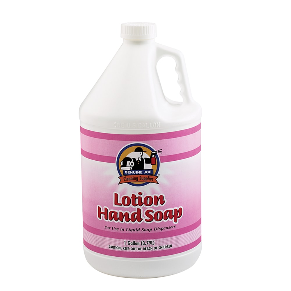 Genuine Joe Liquid Hand Soap With Skin Conditioners, Unscented, 128 Oz Bottle (Min Order Qty 6) MPN:02105