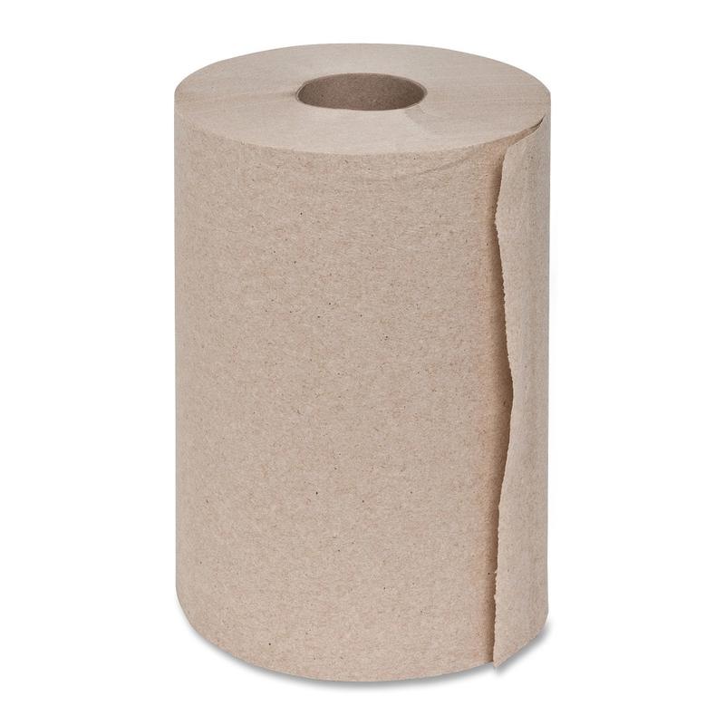 Genuine Joe Hardwound 1-Ply Paper Towels, 100% Recycled, 350ft Per Roll, 500 Sheets Per Roll, Pack Of 12 Rolls MPN:22200