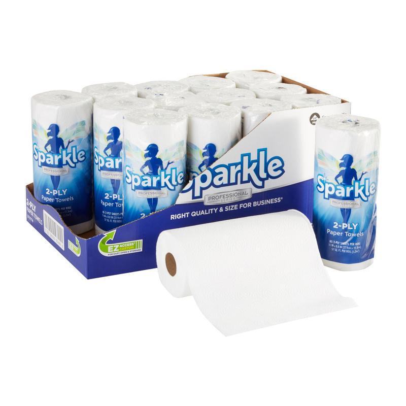 Sparkle  by GP PRO, 2-Ply, Perforated Paper Towels, White, 15 Rolls Per Case, 85 Sheets Per Roll (Min Order Qty 2) MPN:2717714