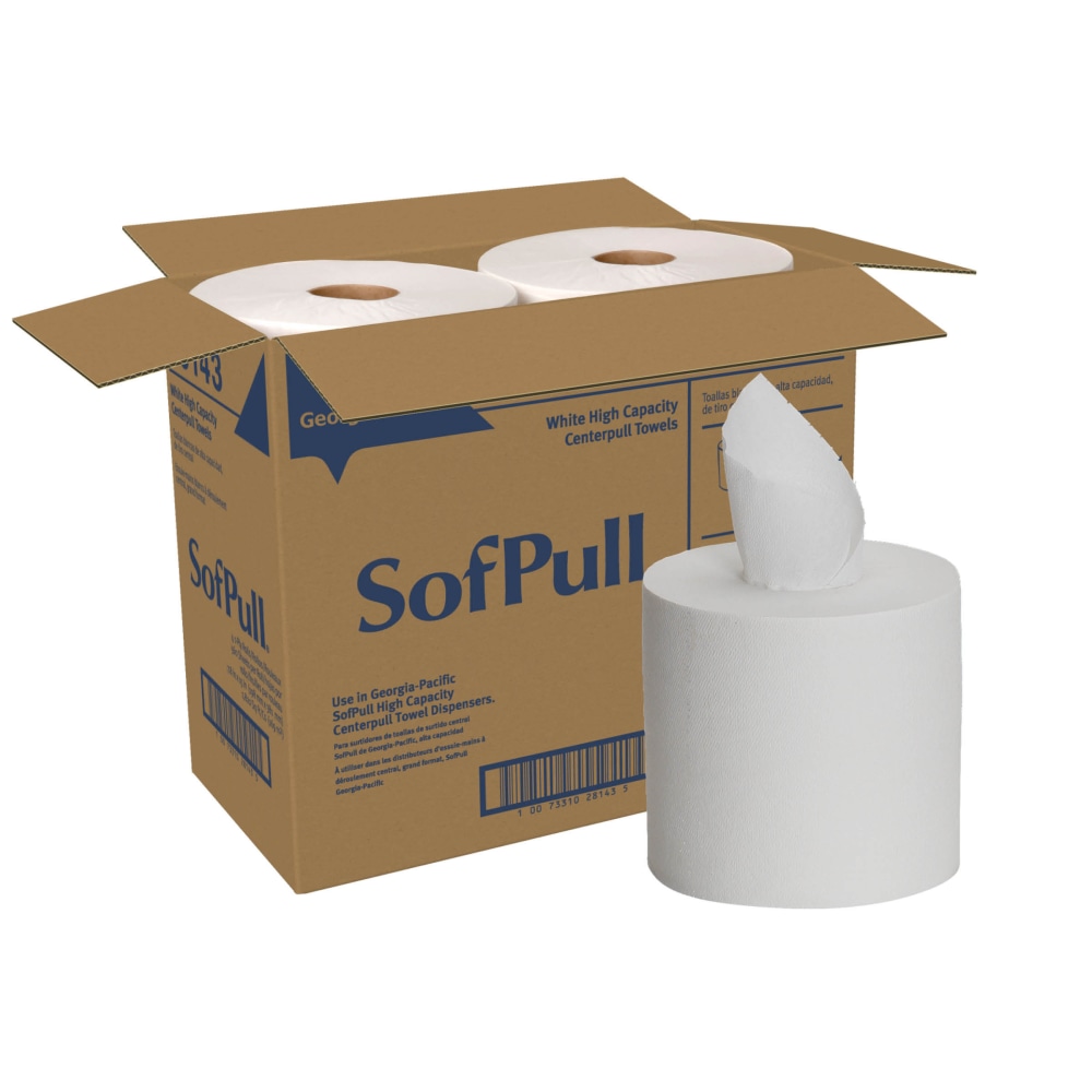 SofPull by GP PRO, 1-Ply, Centerpull Perforated Towels, White, 4 Rolls Per Case, 567 Sheets Per Roll MPN:28143