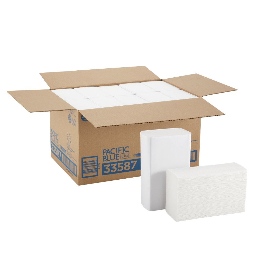 Pacific Blue Ultra by GP PRO, 1-Ply, Z-Fold Paper Towels, 10.25in X 11in, 40% Recycled, White, 220 Sheets per Pack, 10 Packs Per Case MPN:33587