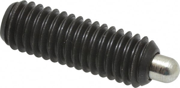 Threaded Spring Plunger: 3/8-16, 1-1/8