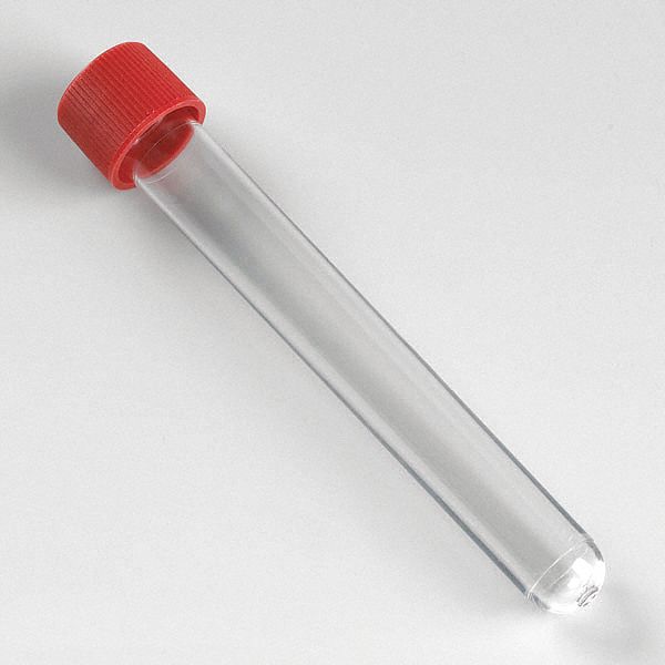 Test Tube with Cap 15mL 120mm L PS PK500 MPN:6157