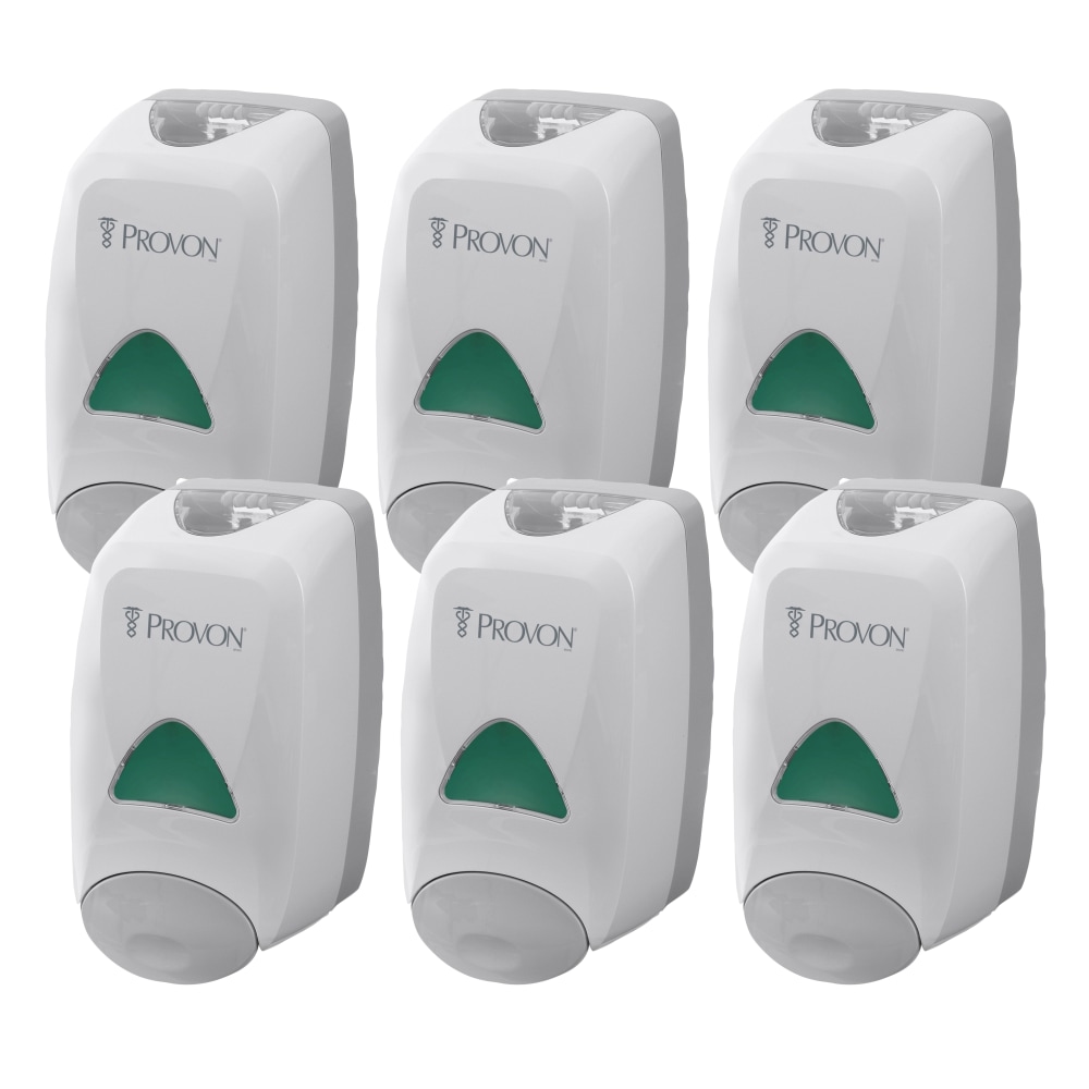 Provon FMX-12 Foam Soap Dispenser - Manual - 1.32 quart Capacity - Key Lock, Soft Push, Wall Mountable - Dove Gray - 6 / Carton MPN:516006CT