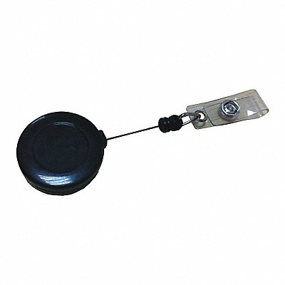 Badge Reel Retractable w/Pin BLK PK10 MPN:25DU69