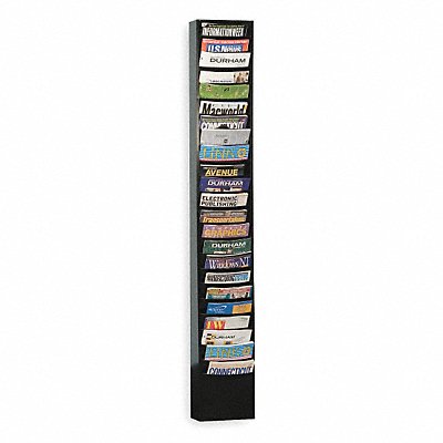 Literature Rack Black 20 Compartments MPN:411-08