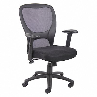 Desk Chair Mesh Black 18 to 21 Seat Ht MPN:36FJ99