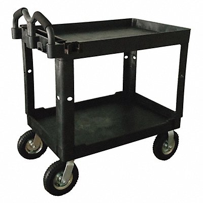 Cart 500 lb Black Lipped 9 Caster Dia MPN:52TV57