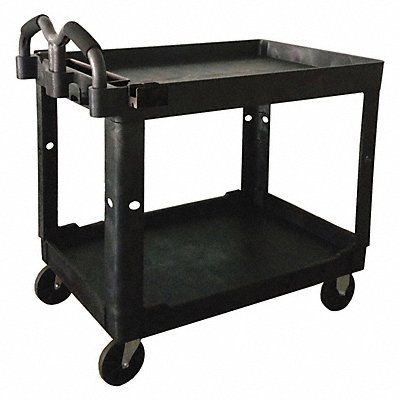 Utility Cart 500 lb Lipped Black PP MPN:52TV60