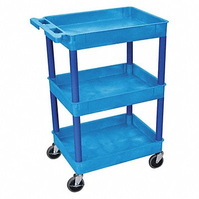Utility Cart 300 lb Cap. PE 2 Shelves MPN:BUSTC111BU