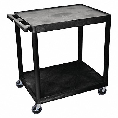 Utility Cart 300 lb Cap. PE 2 Shelves MPN:HE38-B