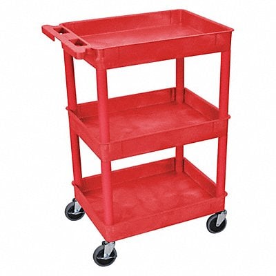 Utility Cart 300 lb Cap. PE 2 Shelves MPN:RDSTC111RD