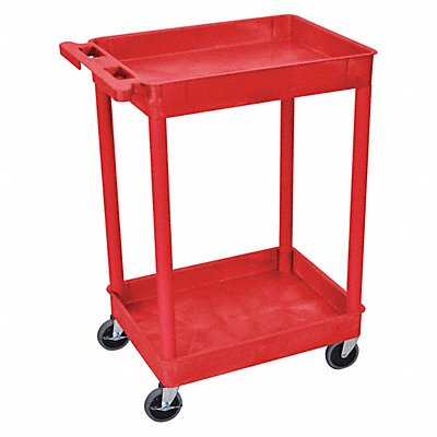 Utility Cart 300 lb Cap. PE 2 Shelves MPN:RDSTC11RD