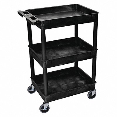 Utility Cart 300 lb Cap. PE 3 Shelves MPN:STC111-B